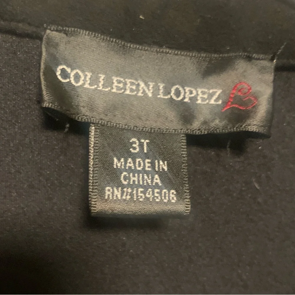 Colleen Lopez Girls Black Faux Suede Moto Jacket Zip Up